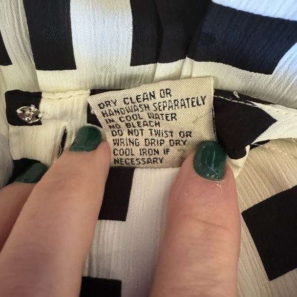 LIZ CLAIBORNE Vintage 1980s Sheer Organza Polyester Dress Geo Size 8 lcsr - Picture 12 of 15